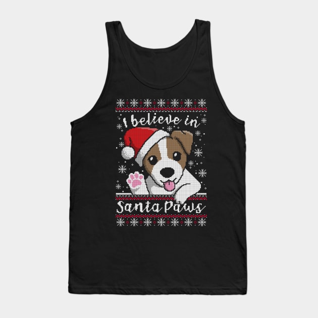 Believe in santa paws ugly christmas sweater Tank Top by NemiMakeit